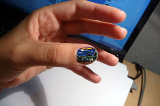 Illustration for article titled A Street Fighter II Painting So Small, It Could Fit on a Fingernail